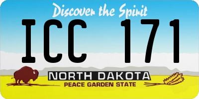 ND license plate ICC171