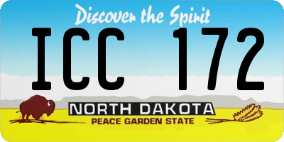 ND license plate ICC172