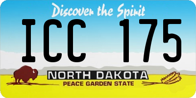 ND license plate ICC175