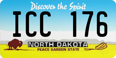 ND license plate ICC176