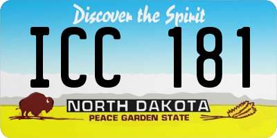 ND license plate ICC181