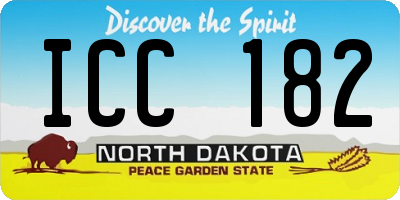 ND license plate ICC182