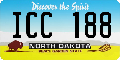 ND license plate ICC188