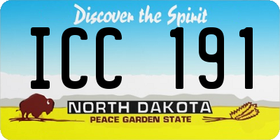 ND license plate ICC191