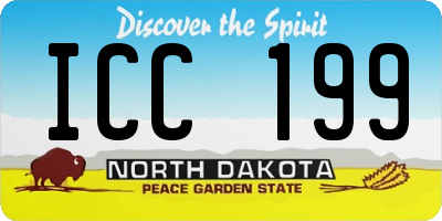 ND license plate ICC199