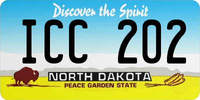 ND license plate ICC202