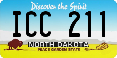 ND license plate ICC211