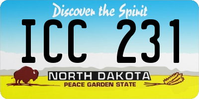 ND license plate ICC231