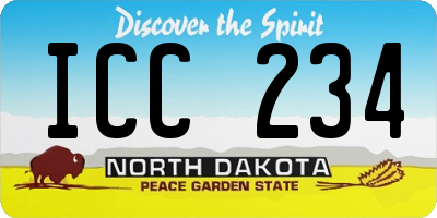 ND license plate ICC234