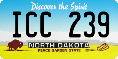 ND license plate ICC239