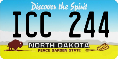 ND license plate ICC244