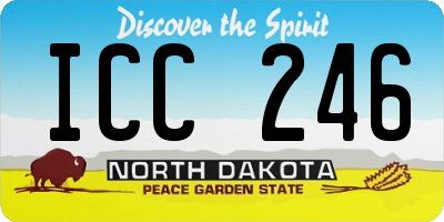 ND license plate ICC246