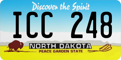 ND license plate ICC248
