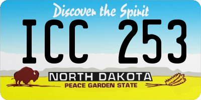 ND license plate ICC253