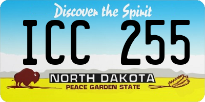 ND license plate ICC255