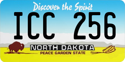 ND license plate ICC256