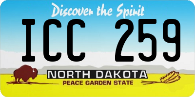 ND license plate ICC259