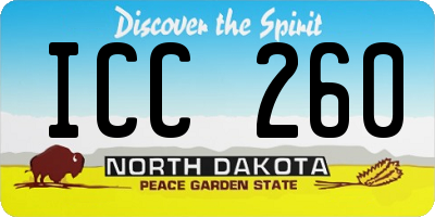 ND license plate ICC260