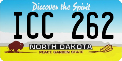 ND license plate ICC262