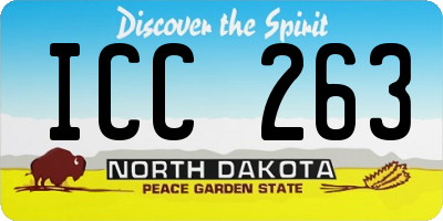 ND license plate ICC263