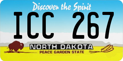 ND license plate ICC267