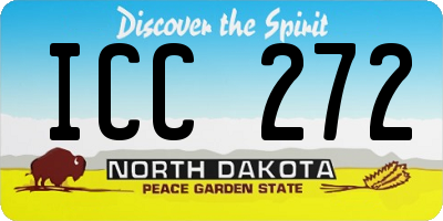 ND license plate ICC272