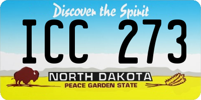 ND license plate ICC273