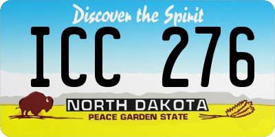 ND license plate ICC276