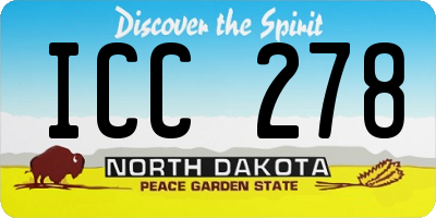 ND license plate ICC278