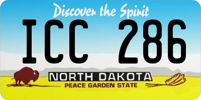 ND license plate ICC286