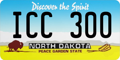 ND license plate ICC300