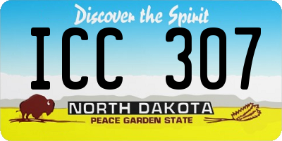 ND license plate ICC307