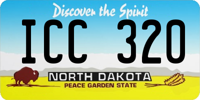 ND license plate ICC320