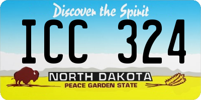 ND license plate ICC324