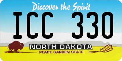 ND license plate ICC330