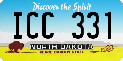 ND license plate ICC331