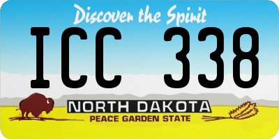 ND license plate ICC338