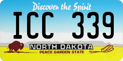 ND license plate ICC339