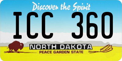 ND license plate ICC360