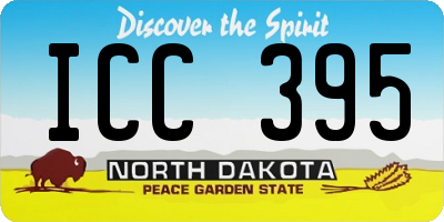 ND license plate ICC395