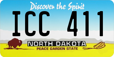 ND license plate ICC411