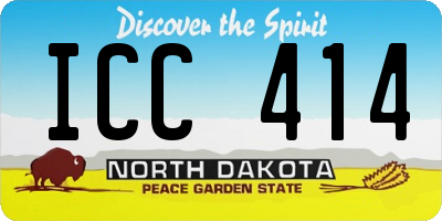 ND license plate ICC414