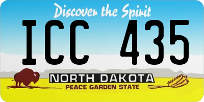 ND license plate ICC435