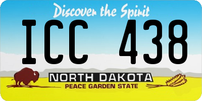 ND license plate ICC438