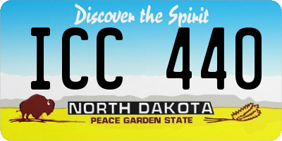 ND license plate ICC440