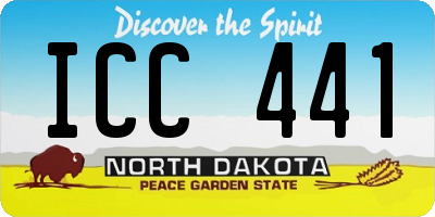 ND license plate ICC441