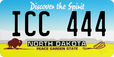 ND license plate ICC444