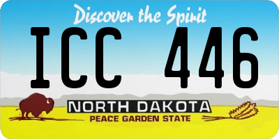 ND license plate ICC446