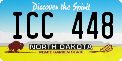 ND license plate ICC448