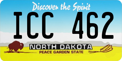 ND license plate ICC462